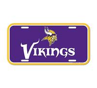 Plaque d'immatriculation NFL Minnesota Vikings - Couleur de l'équipe - Taille Unique