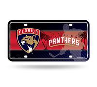 Plaque d'immatriculation NHL Rico Industries en métal, Florida Panthers