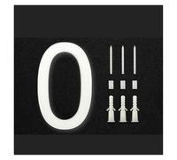 Plaque D'immatriculation Numérique Semi-perforée En Acrylique Blanc En Porcelaine Solide De 6 Pouces, D'environ 10 Mm D'épaisseur(0)