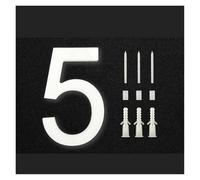 Plaque D'immatriculation Numérique Semi-perforée En Acrylique Blanc En Porcelaine Solide De 6 Pouces, D'environ 10 Mm D'épaisseur(5)
