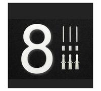 Plaque D'immatriculation Numérique Semi-perforée En Acrylique Blanc En Porcelaine Solide De 6 Pouces, D'environ 10 Mm D'épaisseur(8)
