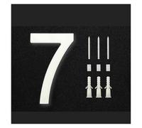 Plaque D'immatriculation Numérique Semi-perforée En Acrylique Blanc En Porcelaine Solide De 6 Pouces, D'environ 10 Mm D'épaisseur(7)