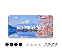 Plaque d'immatriculation personnalisée pour l'avant de la voiture personnalisée, ajoutez vos propres Texte, image, photo, logo Art Design Étiquettes de voiture automatiques avant 15,2 x 30,5 cm