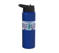 Plaque d'immatriculation Rogue Valley Oregon OR Grants Pass Stainless Steel Insulated Water Bottle