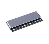 Plaque d'immatriculation temporaire pour tableau de bord du véhicule, matériau en alliage d'aluminium adapté pour la communication de stationnement (gris)