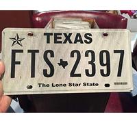 Plaque d'immatriculation Texas The Lone Star State Auto # Fts 2397 6 x 12 Pouces