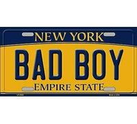 Plaque d'immatriculation TNND Bad Boy New York en métal 15,2 x 30,5 cm
