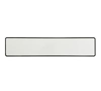 Plaque d'immatriculation vierge 520 x 110 mm - Blanc avec bord noir - Plaque d'immatriculation de voiture en aluminium à écrire soi-même - Plaque décorative pour mariage, fête, photos