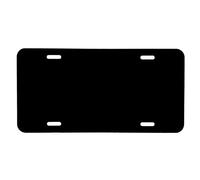 Plaque d'immatriculation Vierge en métal pour Travail de Conception personnalisée - 0,025 épaisseur/0,5 mm - Taille US/Canada 30,5 x 15,2 cm (Noir)