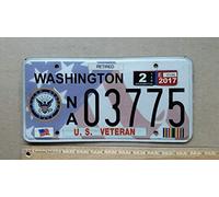 Plaque d'immatriculation Washington, US Navy Veteran, Graphix: American Flag, 3775 15,2 x 30,5 cm