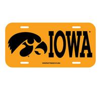 Plaque d'immatriculation Wincraft NCAA de l'Universit de l'Iowa