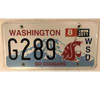 Plaque d'immatriculation Wsu Pullman Butch Ncaa de l'Université d'État de Washington Go Cougars 15,2 x 30,5 cm