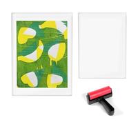 Plaque D'Impression En Gel, 5x7 Et 8x10 Pouces Plaques De Gel RéUtilisable ImperméAbles A4 A5 Plaque Gelli Rectangulaire Avec Brosse à Rouleau Pour La Gravure Le Collage La Fabrication De Cartes