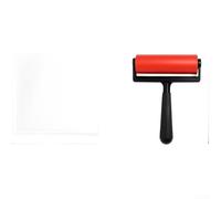 Plaque d'impression gel réutilisable avec tête de brosse pour pochoir art pour impression de texture et transfert de motifs sur plusieurs surfaces artisanales et supports (lot de 1)