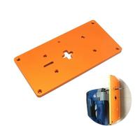 Plaque d'insertion de table de défonceuse en alliage d'aluminium pour établis de travail, 235 x 20 x 8 mm, compatible avec scie sauteuse électrique à main, machine de découpe du bois, orange