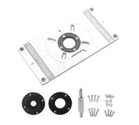 Plaque d'insertion de table de défonceuse en aluminium adaptée pour les ateliers professionnels à domicile améliore l'efficacité du fraisage du bois - Installation facile - Plaque de défonceuse