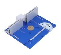 Plaque D'insertion de Table de Routeur en Alliage D'aluminium, Planche Rabattable pour le Travail du Bois pour le Routage, la Sculpture, le Fraisage avec Jauge à Onglets, Scie