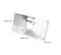 Plaque d'insertion de Table de routeur, Machine de découpage en aluminium, planche à graver avec 4 anneaux pour le travail du bois