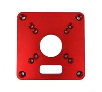 Plaque d'insertion de table de toupie 120 x 120 mm en alliage d'aluminium avec bague de trou central compatible avec RT0700C pour machine de coupe du bois