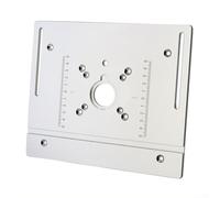 Plaque d'insertion de table de toupie en alliage d'aluminium, adaptée à la plupart des machines électriques de coupe et de gravure