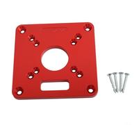 Plaque d'insertion de table de toupie en alliage d'aluminium pour le travail du bois - Plaque de mise à niveau de ligne de fraise avec arbuste de trou central, compatible avec RT0700C et coupe