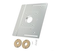 Plaque d'insertion de table de toupie en aluminium 85 x 85 mm/60 x 70 mm pour machine de coupe de défonceuse à bois, adaptateur de table de routeur CNC avec finition anodisée, plaque de montage pour