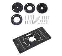 Plaque d'insertion de table de toupie en aluminium haute résistance avec finition lisse pour une utilisation polyvalente sur machine de découpage, bords de garniture, coins et toupies