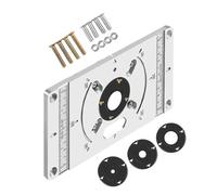 Plaque d'insertion de table de toupie | Plaque de défonceuse pour le travail du bois, planche de fraisage en fonte d'aluminium robuste, résistante à la rouille, gravée avec précision pour meubles et