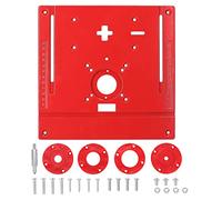 Plaque d'insertion de table de toupie pour W/4 anneaux avec vis de fixation transparentes pour le travail du bois Gabarit de gravure auxiliaire pour le travail du bois Outil de défonceuse de table de