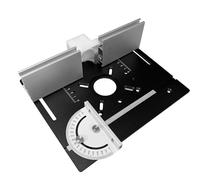 Plaque d'insertion de table de toupie précise en aluminium pour bancs de travail du bois avec guide de jauge d'onglet Plaque de défonceuse en aluminium
