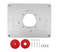 Plaque d'insertion de table en alliage d'aluminium, plaque de routeur pour gravure sur bois DIY, dimensions 11.81x9.25x0.37 inch