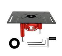 Plaque D'insertion De Table Routeur En Aluminium, Ensemble Levage Précision, Base Bois For Outil D'établi Centrage De PréCision(Red Black)