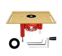 Plaque D'insertion De Table Routeur En Aluminium, Ensemble Levage Précision, Base Bois For Outil D'établi Centrage De PréCision(Red Gold)