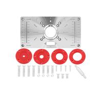 Plaque D'Insertion en Aluminium pour Table de Défonceuse, Idéale pour le Travail Du Bois - Fraisage et Finition - Rouge