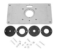 Plaque d'insertion pour table de défonceuse, en alliage d'aluminium multifonctionnel avec échelle, pour projets de menuiserie DIY, 235 mm x 120 mm x 8 mm