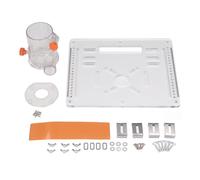 Plaque d'insertion pour table de toupie, établi pour machine à bois, base rabattable, moule à rainurer réglable avec couvercle anti-poussière, acrylique transparent, durable et
