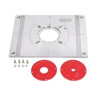 Plaque d'Insertion Pour Table Défonceuse, Alliage d'Aluminium, Compatible Fraisage Bois - Haute Durabilité, Installation Facile, Idéale pour Table Défonceuse Lamelleuse Bois Sur