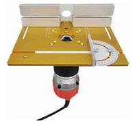 Plaque d'insertion pour toupie - PZCC - Double trou - Alliage aluminium - 240x200x5 mm - Set 3 pièces