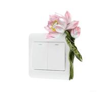 Plaque d'interrupteur 3D en résine florale conçue pour les prises électriques ajoutant une touche artistique à n'importe quelle pièce (D)