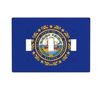 Plaque d'interrupteur à 3 interrupteurs Drapeau du New Hampshire - Plaque murale en polycarbonate incassable - Résistante à la chaleur - Décoration pour la maison