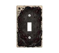 Plaque d'interrupteur à bascule gothique avec illustration toile d'araignée | Décoration gothique, thème effrayant, motif rampant effrayant, illustration de la nature sombre, accents de maison audacieux