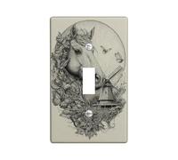 Plaque d'interrupteur à bascule simple en plastique beige de taille standard pour chambre à coucher, bureau, cuisine, entrée (simple)