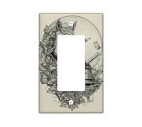 Plaque d'interrupteur à bascule simple en plastique beige de taille standard pour chambre à coucher, bureau, cuisine, entrée