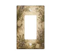 Plaque d'interrupteur à bascule simple en plastique beige de taille standard pour la maison, le salon, la chambre à coucher, la salle de bain