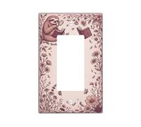Plaque d'interrupteur à bascule simple paresseuse inspirée de la nature livre fleur printemps silencieux en plastique taille standard décoration pour la maison, le salon, nouvel appartement