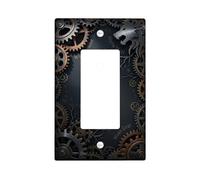 Plaque d'interrupteur à bascule unique - Branches de loup industrielles - Pas de bronze - Taille standard - Décoration pour la maison, le salon, l'appartement