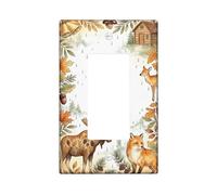 Plaque d'interrupteur à bascule unique en plastique orange de taille standard pour chambre à coucher, salle de bain, cuisine, entrée