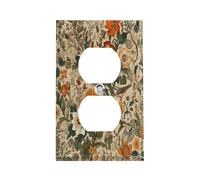 Plaque d'interrupteur à motif rétro en acier inoxydable durable, incassable, bord moderne, plaques murales duplex décoratives pour chambre à coucher, cuisine, maison