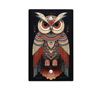 Plaque d'interrupteur colorée en forme de hibou - Design bohème vif pour décoration d'intérieur - Plaques murales thermoplastiques - Taille standard