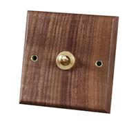 Plaque d'interrupteur d'éclairage en bois de qualité supérieure pour hôtel, cuisine, salle à manger, levier unique, 86 x 90 mm